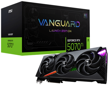 GeForce RTX 5070 Ti 16G VANGUARD SOC LAUNCH EDITION