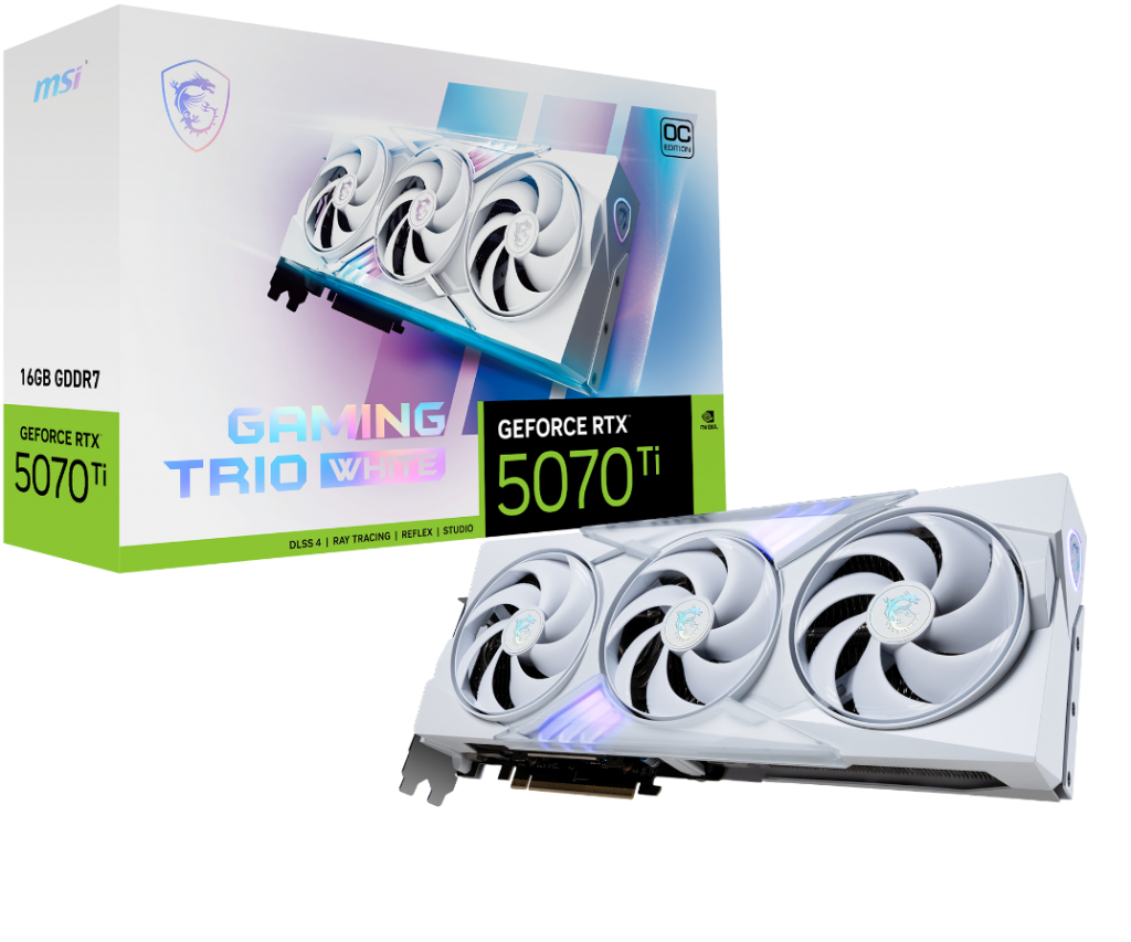 GeForce RTX 5070 Ti 16G GAMING TRIO OC WHITE