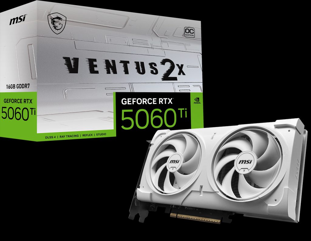 GeForce RTX 5060 Ti 16G VENTUS 2X OC WHITE PLUS
