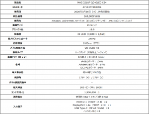 MAG 321UP QD-OLED X24